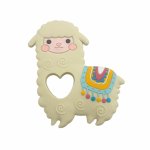 Jucarie pentru dentitie din silicon Coccorito Alpaca Beige