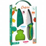 Kit cutit de bucatar pentru copii, Verde, Chefclub Kids