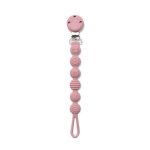 Lant din silicon pentru suzeta 0 luni+ Pink