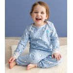 Pijama din bumbac cu maneca lunga Love to Dream Eclipse Blue 2-3 ani