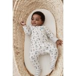 Salopeta din bumbac cu botosei si fermoar Love to Dream Bunny 6-12 luni
