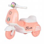Motocicleta RideON fara pedale pentru copii Nichiduta BabyRide Pink cu far lumina LED, muzica, sezut ergonomic cu spatiu depozitare, sistem de siguranta antirasturnare