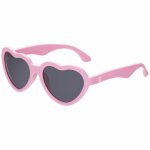 Ochelari de soare pentru copii ultraflexibili Babiators Classic Hearts Bubblegum lentile fumurii 0-2 ani