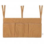 Organizator suspendat din muselina pentru pat, 60 x 30 cm, Little Amy, Golden dots camel
