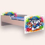 Pat pentru copii Paw Patrol varianta 4, cu saltea, 2-6 ani, 130x60 cm