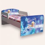 Pat pentru copii Frozen, cu manere, 2-6 ani, 130x60 cm