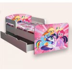 Pat pentru copii My Little Pony varianta 2,cu manere, sertar si saltea, 2-12 ani, 160x80cm