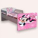 Pat pentru copii Minnie Mouse cu manere, 2-12 ani, 160x80 cm