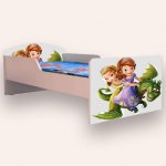 Pat pentru copii Sofia varianta 2 cu saltea, 2-6 ani, 130x60 cm