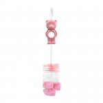 Perie de curatat biberoane, tetine si cani Bear Blush Pink