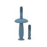 Periuta de dinti din silicon pentru bebelusi 6 luni+ Moonlight Blue