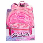 Rucsac mini Girabrilla Kitty Rosa cu paiete reversibile