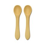 Set 2 lingurite din silicon natural Yellow