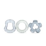Set 3 jucarii de dentitie bebelusi, refrigerante, forme diferite, Iceberg Green & Cameo Blue, 3 luni+