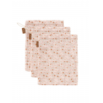 Set 3 manusi de muselina pentru baie model Garden Flowers