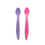 Set 2 lingurite Lorelli Roz Mov flexibile cu maner lung si margine rotunjita