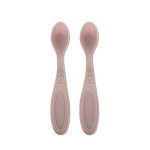 Set de 2 lingurite My Friend Mellow Rose cu margine rotunjita 6 luni+