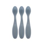 Set 3 lingurite Lorelli My Friend Cameo Blue margine rotunjita 6 luni+