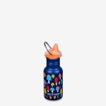 Sticla din otel pentru copii Kid Classic Narrow 355 ml cu capac sippy Mushrooms