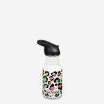 Sticla din otel pentru copii Klean Kanteen Kid Classic Narrow 355 ml cu capac sport flip Leopard Print