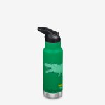 Termos din otel pentru copii Klean Kanteen Insulated Kid Classic Narrow 355 ml cu capac sport flip Dino Skate