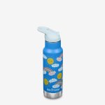 Termos din otel pentru copii Klean Kanteen Insulated Kid Classic Narrow 355 ml cu capac sport flip Rainbows