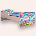 Pat pentru copii Unicorn varianta 2, 2-12 ani, 160x80 cm