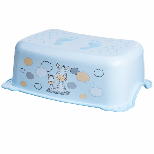 Set reductor toaleta si inaltator baie antiderapant, Maltex Baby, Zebra Blue - 1 | YEO