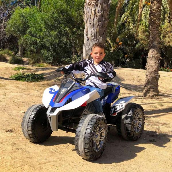 Atv electric pentru copii Injusa Quad Rage 12V, model silentios, pornire cu cheie, suspensii, frana electrica, 3 ani+ - 4
