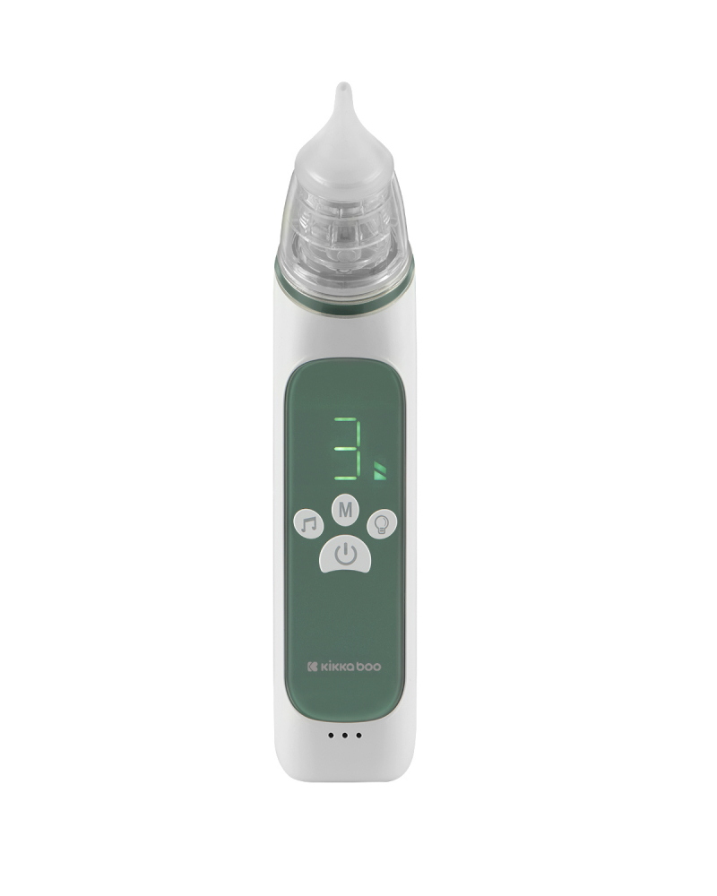Aspirator nazal electric pentru bebelusi si copii cu protectie anti-reflux,3 nivele aspiratie,3 varfuri silicon,ecran led,baterie 700mAh,muzica si lumini