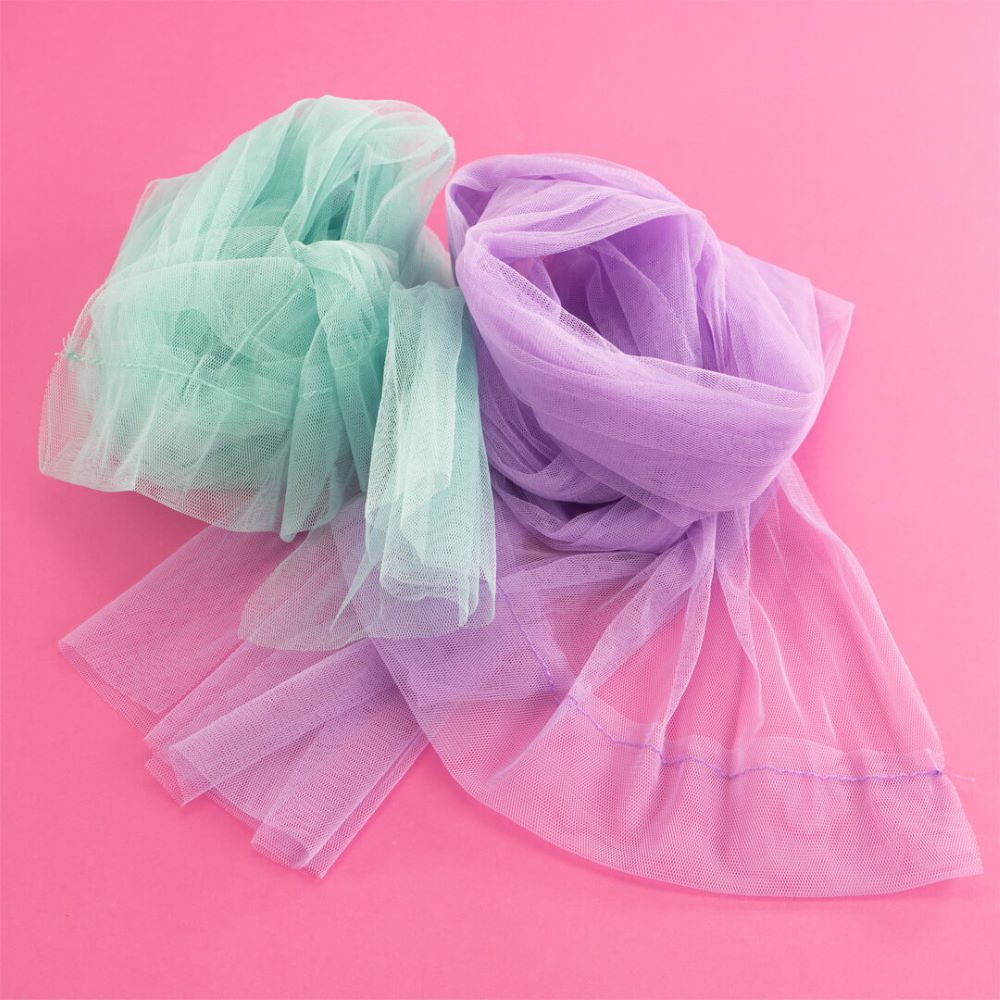 Baldachin pentru copii Girabrilla Tenda dei Sogni cu lumini LED si tulle colorat - 7