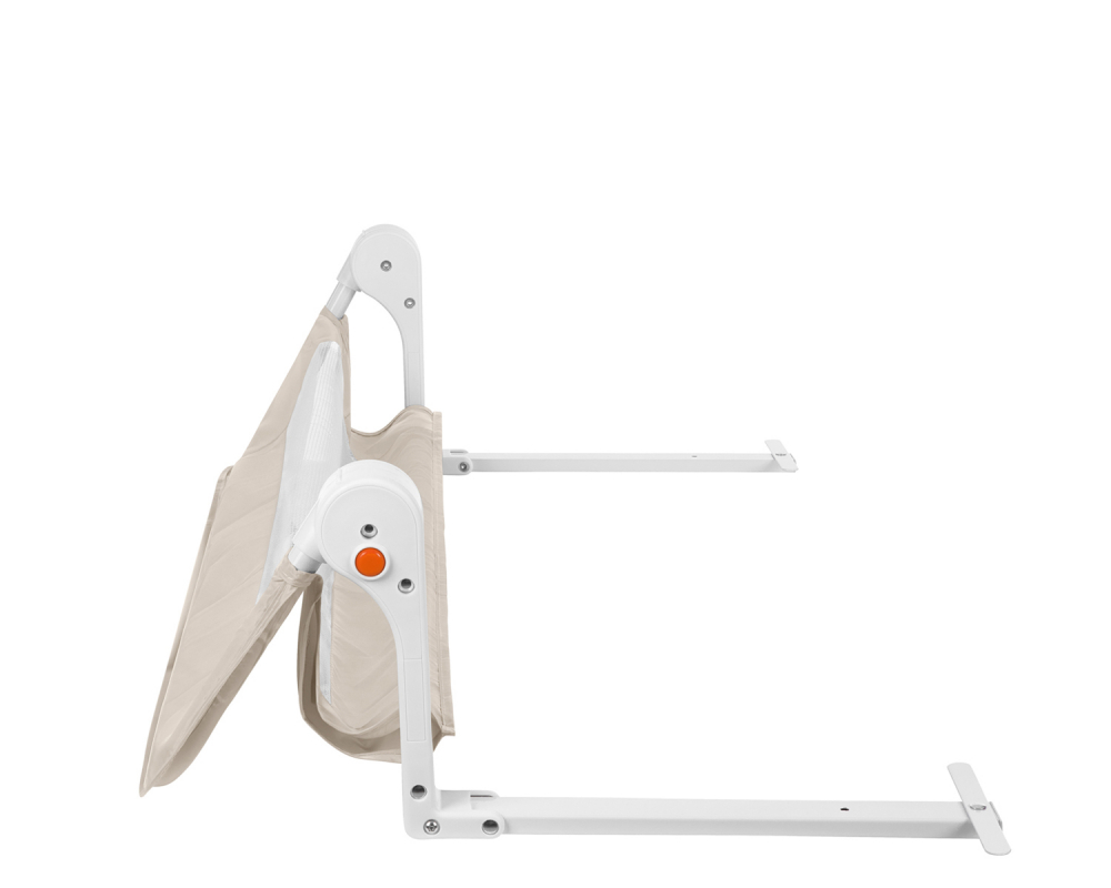 Bariera de protectie pentru pat copii KikkaBoo I am Safe Beige 150 cm,fixare stabila,rabatabila,potrivita pentru saltele de la 12-20 cm,colturi rotunjite,material textil de inalta calitate - 1 | YEO