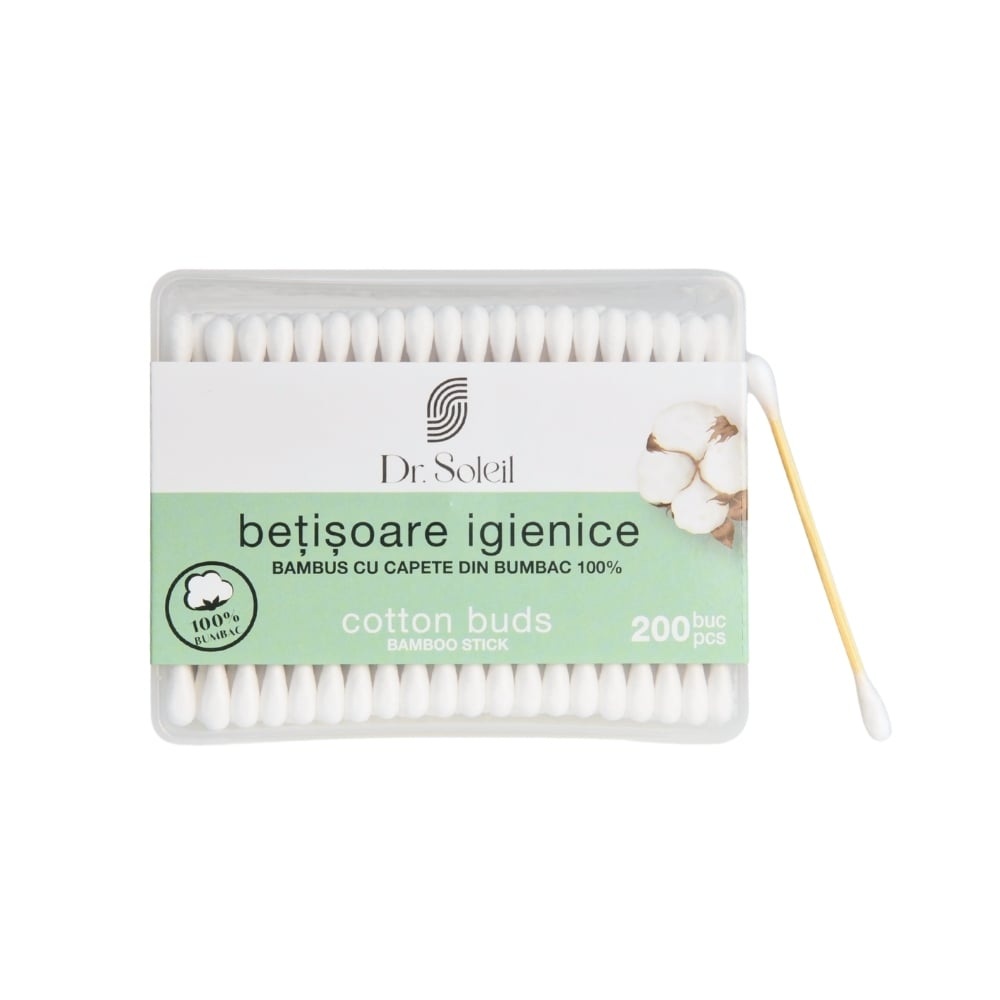 Betisoare igienice din bambus 200 bucati Dr Soleil - 1 | YEO