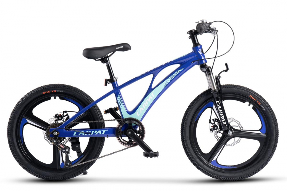 Bicicleta pentru copii MTB Carpat C20343A Albastru, roti 20 inch, cadru magneziu, frane disc, 7 viteze