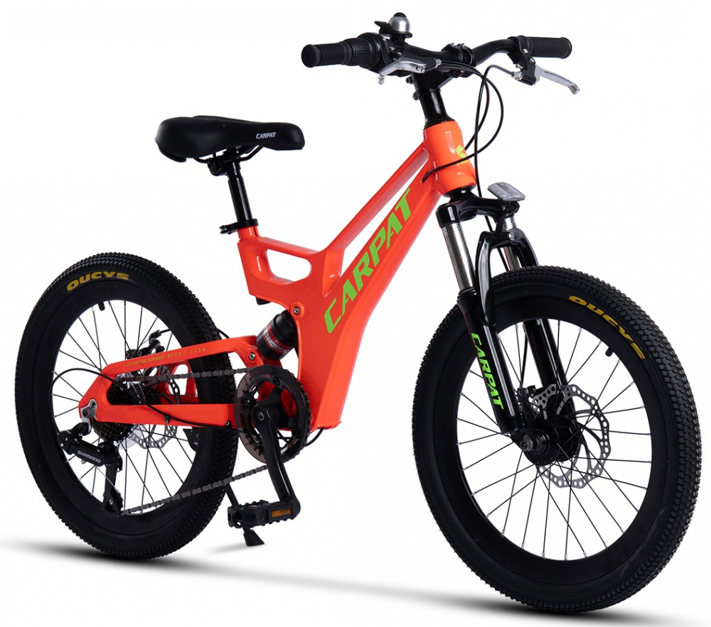 Bicicleta pentru copii MTB-FS Carpat C20344A PortocaliuVerde, roti 20, inaltime utilizator 120-155 cm, greutate suportata 80 kg - 8