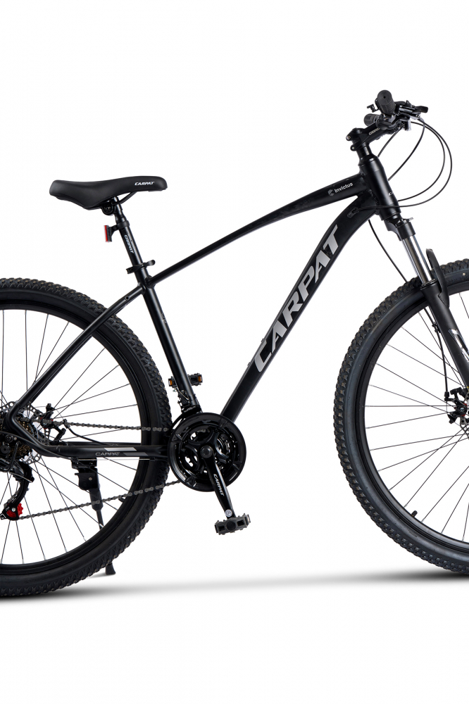 Bicicleta MTB Carpat Invictus C2957C NegruGri, roti 29 inch, transmisie Shimano Tourney, 21 viteze, cadru aluminiu - 2