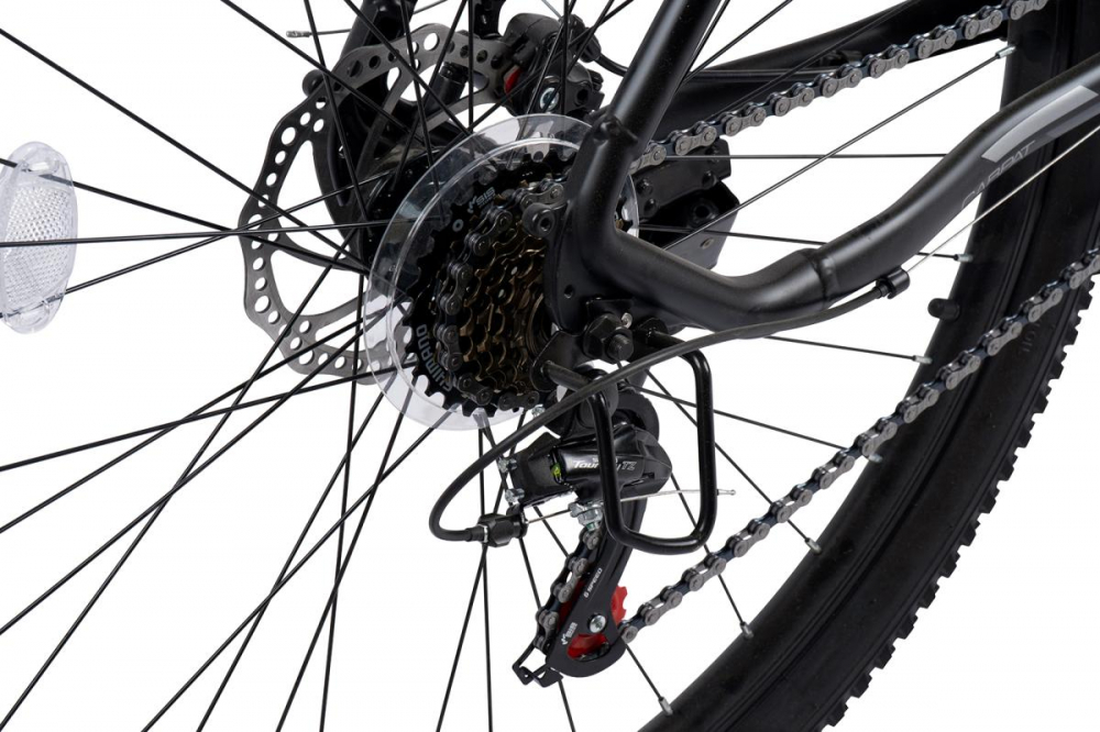Bicicleta MTB Carpat Invictus C2957C NegruGri, roti 29 inch, transmisie Shimano Tourney, 21 viteze, cadru aluminiu - 4