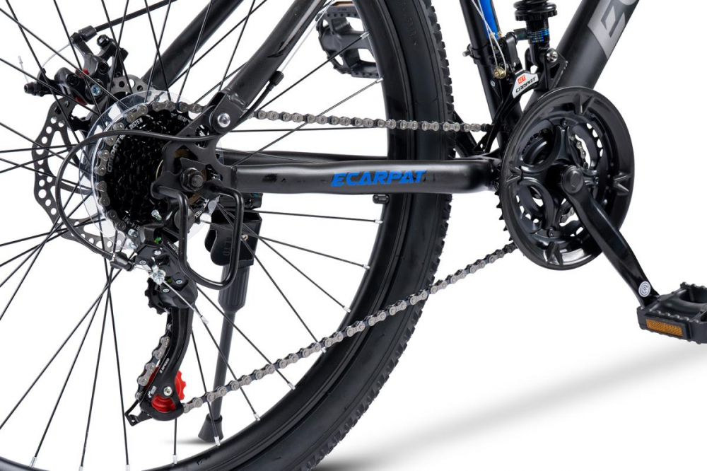 Bicicleta MTB Full-Suspension E-Carpat E2760A NegruGriAlbastru, roti 27.5 inch, inaltime utilizator 160-175 cm, greutate suportata 100 kg - 5