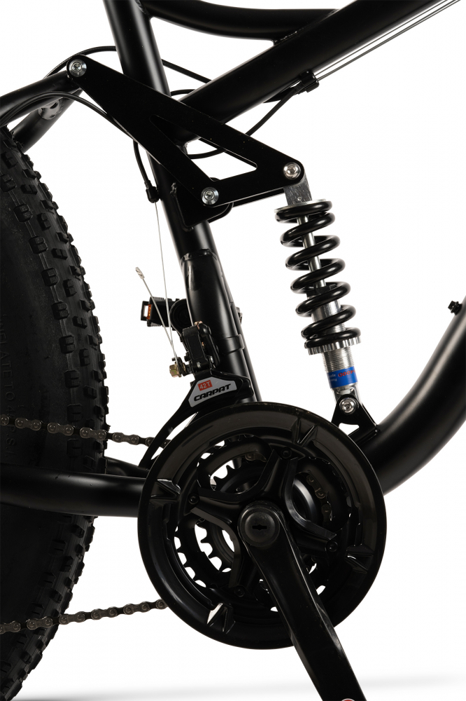 Bicicleta MTB-Full Suspension Fat Bike Velors Duro 2.6 V26309D NegruVerde, 26 inch, inaltime utilizator 150-195 cm, greutate suportata 150 kg - 5