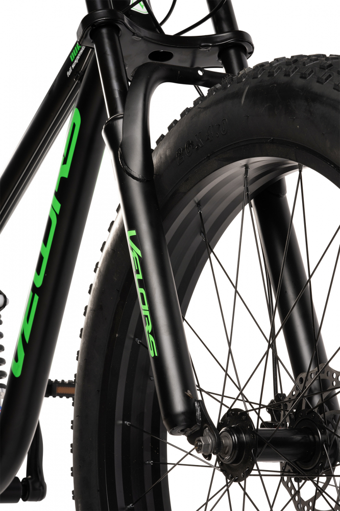 Bicicleta MTB-Full Suspension Fat Bike Velors Duro 2.6 V26309D NegruVerde, 26 inch, inaltime utilizator 150-195 cm, greutate suportata 150 kg - 6