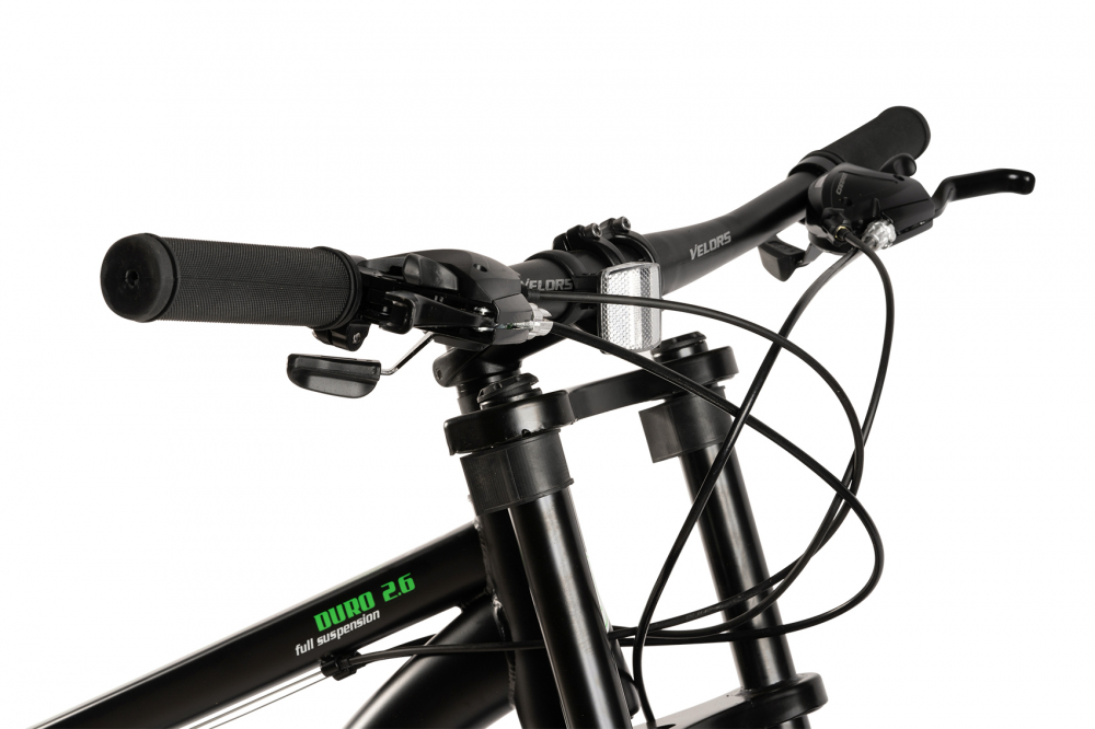 Bicicleta MTB-Full Suspension Fat Bike Velors Duro 2.6 V26309D NegruVerde, 26 inch, inaltime utilizator 150-195 cm, greutate suportata 150 kg - 7
