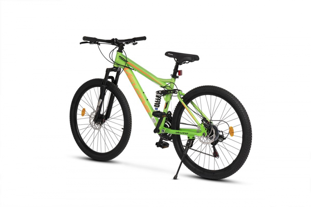 Bicicleta MTB-Full Suspension Velors Matador 2.6 V2660D VerdePortocaliu, roti 26 inch, inaltime utilizator 150-165cm, greutate suportata 100 kg - 1