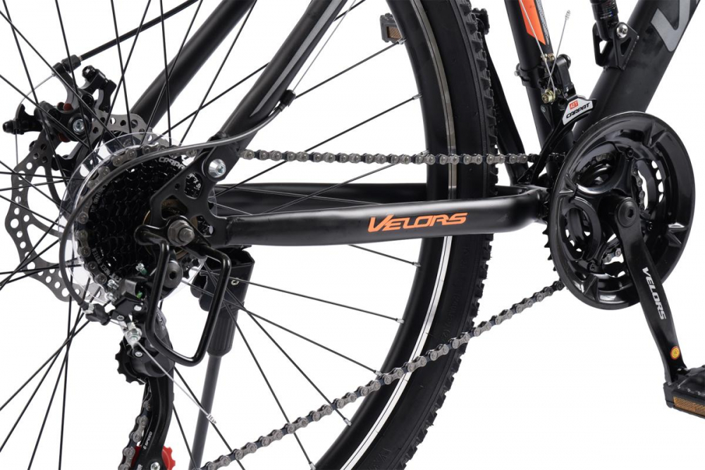 Bicicleta MTB Full-Suspension Velors Matador V2960G NegruGriPortocaliu, roti 29 inch, inaltime utilizator 170-195 cm, greutate suportata 120 kg - 4