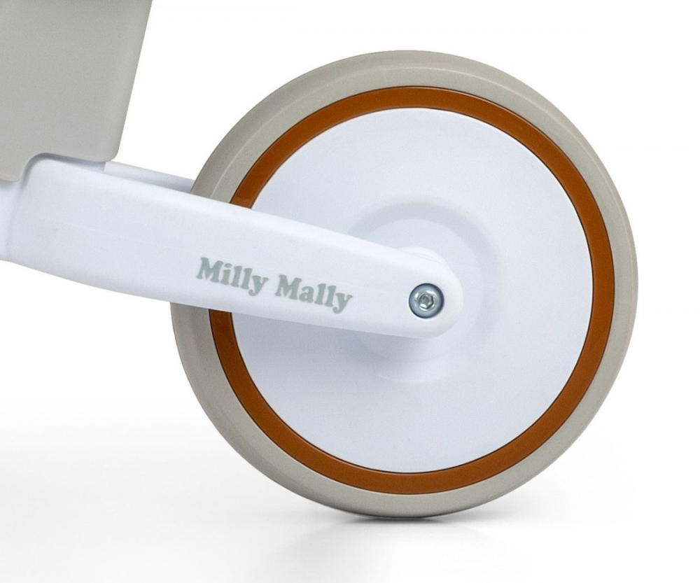 Bicicleta de echilibru pentru copii Milly Mally Velo Brown, roti Eva 7 inch, 18 luni+ - 2