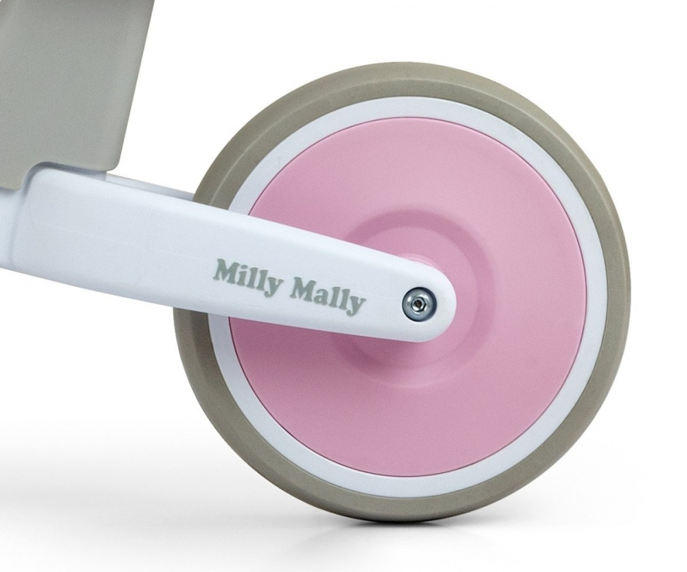Bicicleta de echilibru pentru copii Milly Mally Velo Pink, roti Eva 7 inch, 18 luni+ - 2