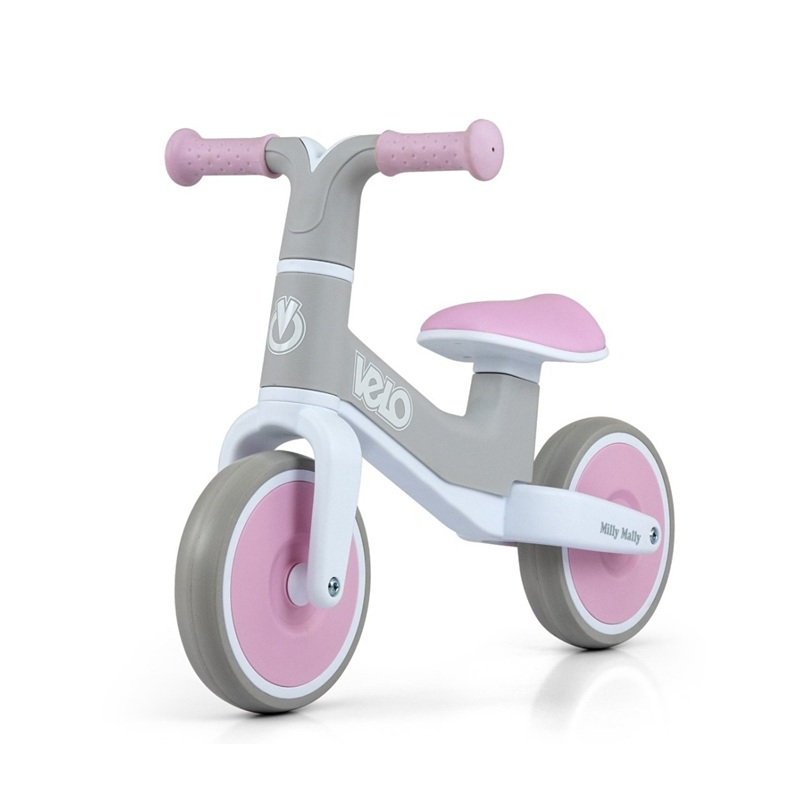 Bicicleta de echilibru pentru copii Milly Mally Velo Pink, roti Eva 7 inch, 18 luni+ - 4