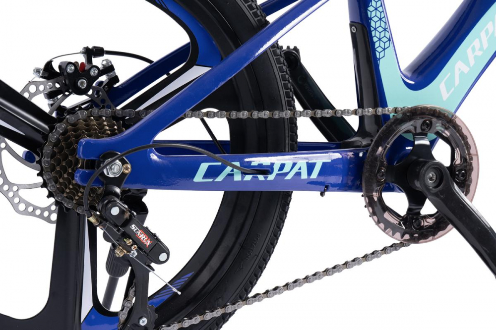 Bicicleta pentru copii MTB Carpat C20343A Albastru, roti 20 inch, cadru magneziu, frane disc, 7 viteze - 6