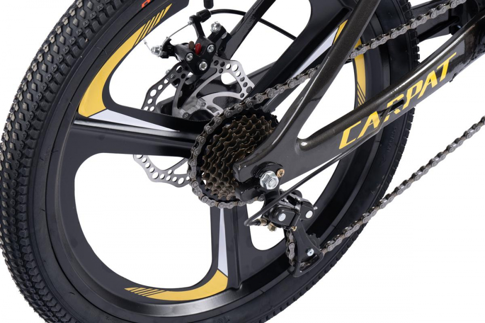 Bicicleta pentru copii MTB Carpat C20343A GriGalben, roti 20 inch, cadru magneziu, frane disc, 7 viteze - 5