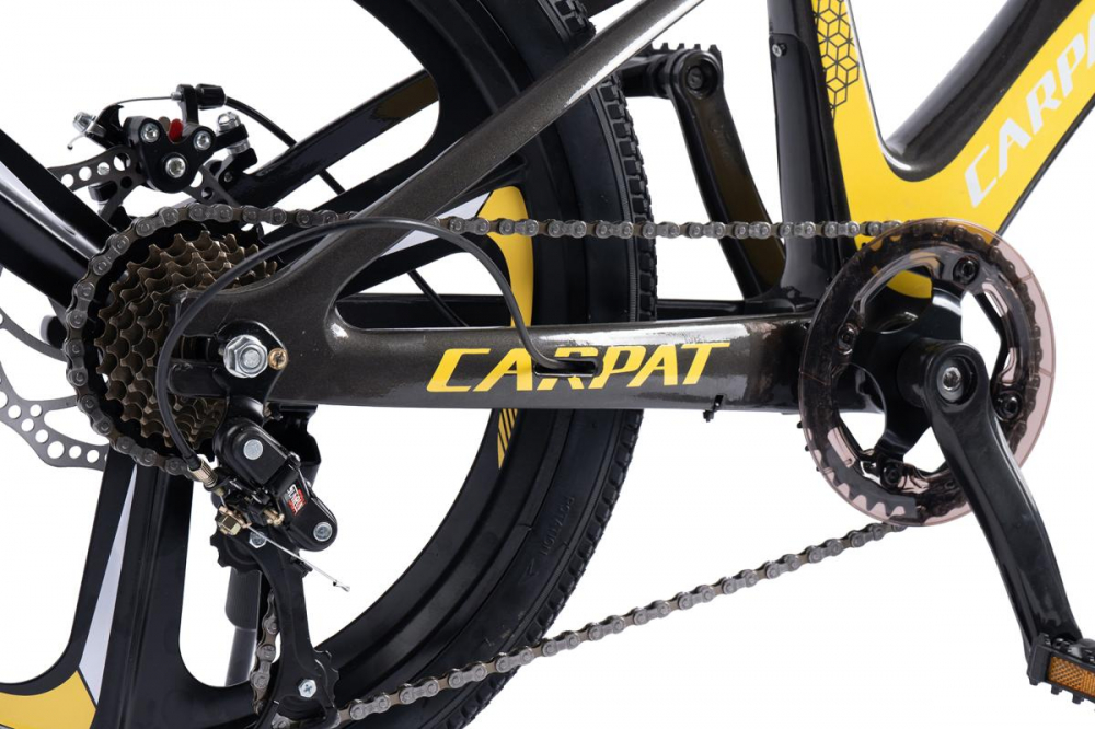 Bicicleta pentru copii MTB Carpat C20343A GriGalben, roti 20 inch, cadru magneziu, frane disc, 7 viteze - 6