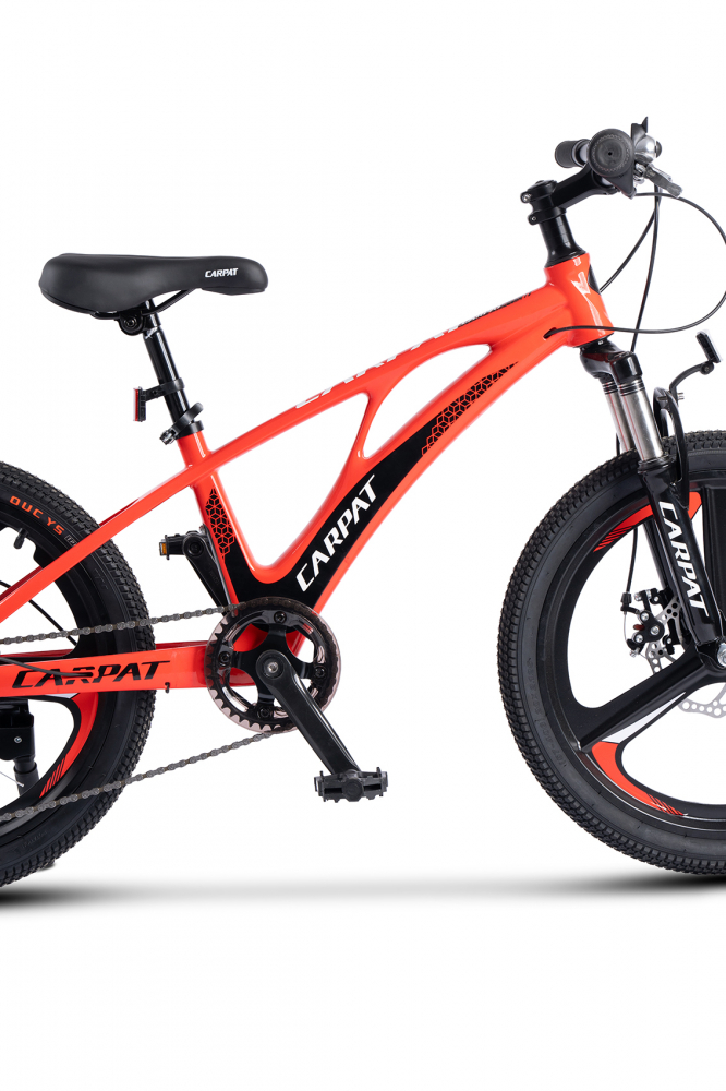 Bicicleta pentru copii MTB Carpat C20343A RosuNegru, roti 20 inch, cadru magneziu, frane disc, 7 viteze - 2